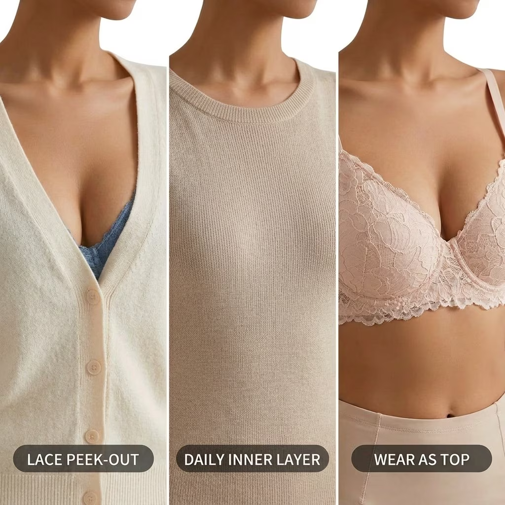 Women's 3-Pack All-Over Lace Push-Up Bra Set, Underwire Lace Bralette with Full Coverage, Sexy Comfortable Everyday Lingerie - Image 5