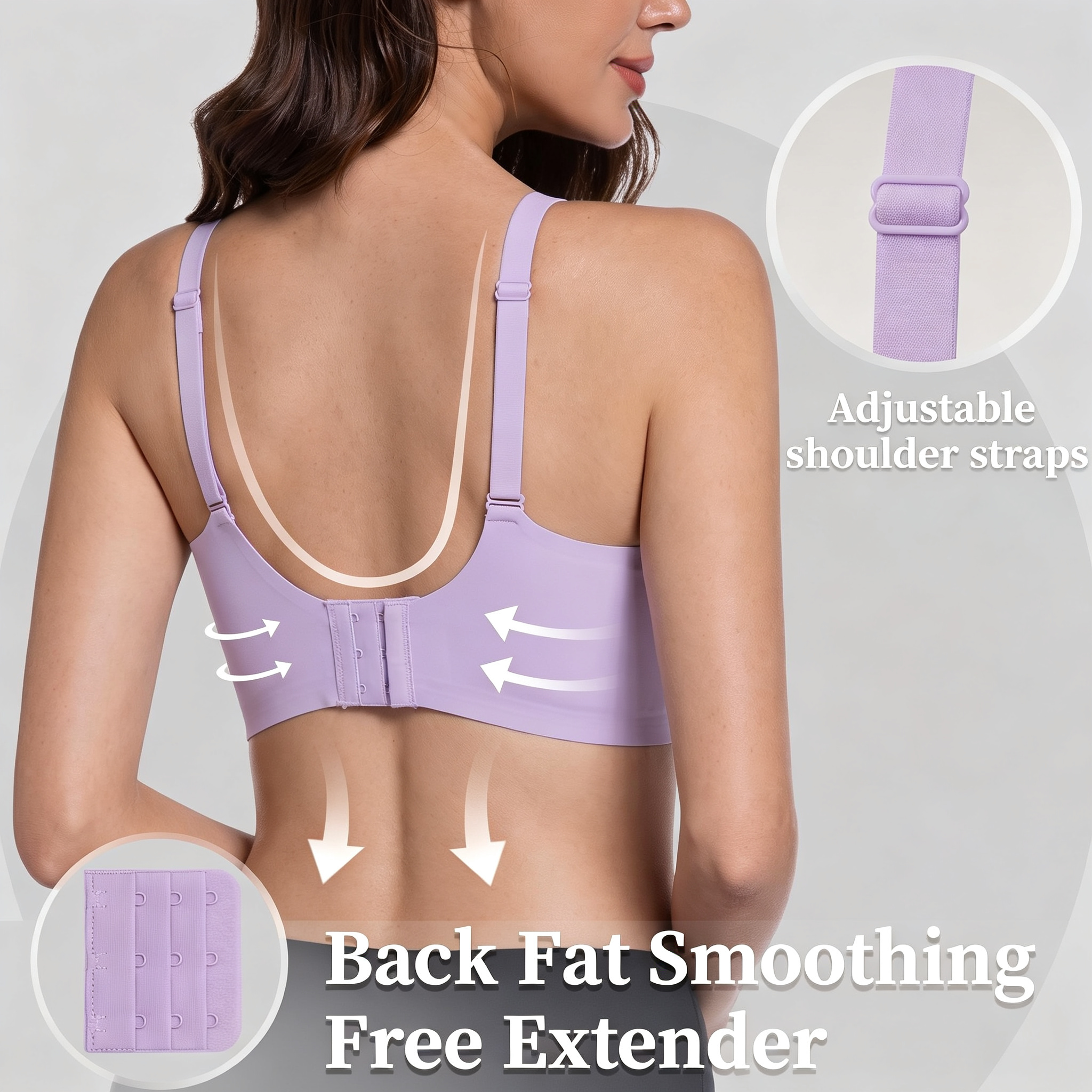 Women's Jelly Gel Bra, Seamless Wireless Full-Coverage T-Shirt Bra with Gentle Lift, Wirefree Everyday Support, S-3XL Qeldulk - 图片 3