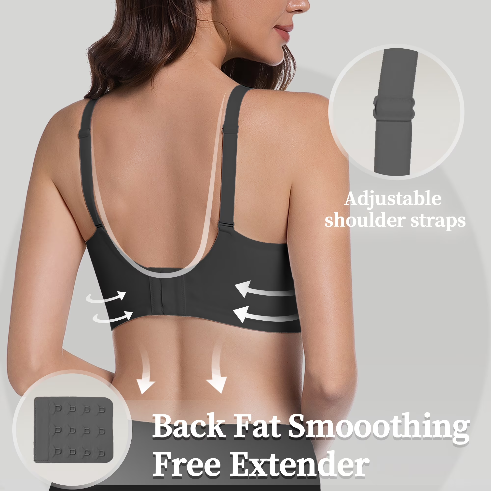 Women's Jelly Gel Bra, Seamless Wireless Full-Coverage T-Shirt Bra with Gentle Lift, Wirefree Everyday Support, S-3XL Qeldulk - 图片 3