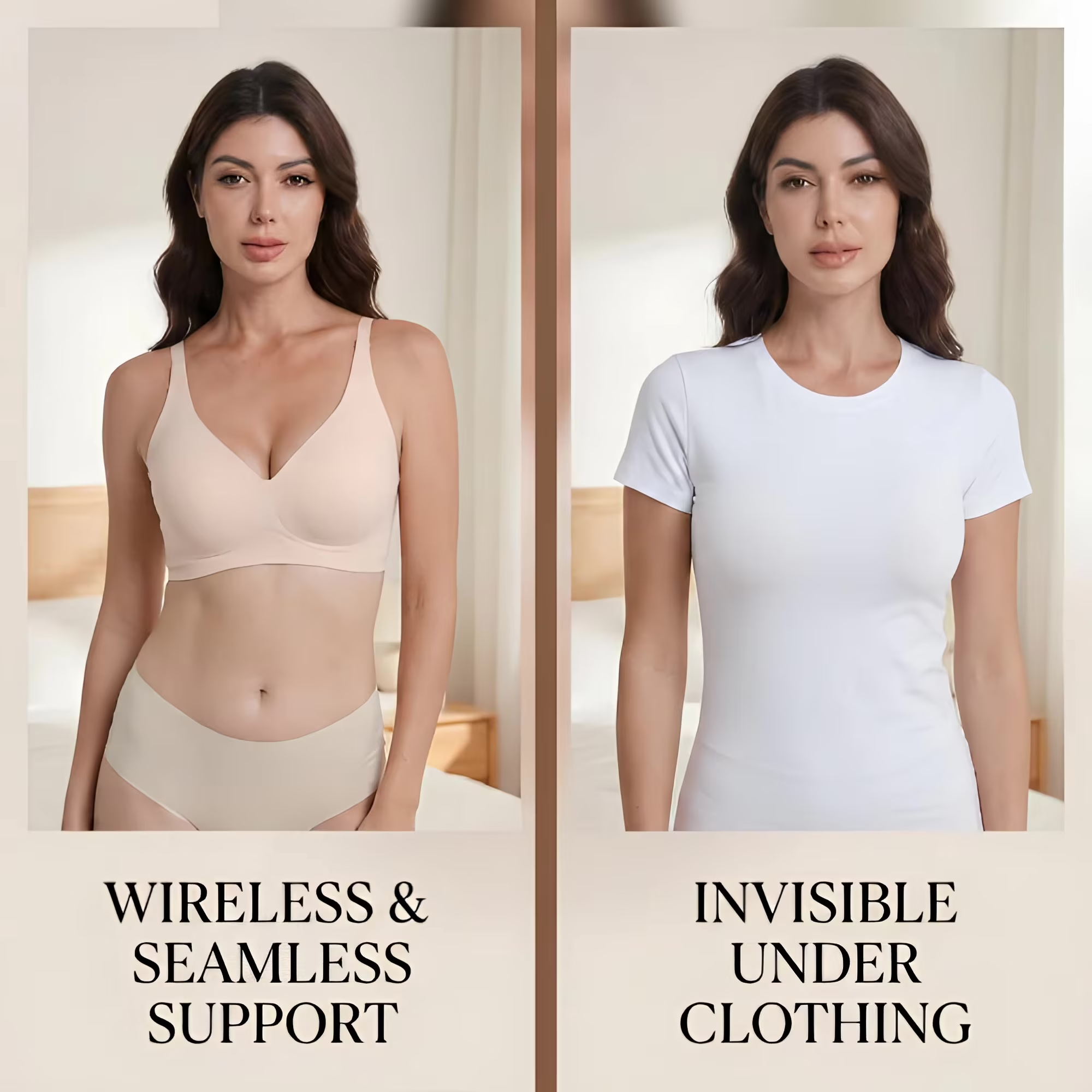 Women's Jelly Gel Bra, Seamless Wireless Full-Coverage T-Shirt Bra with Gentle Lift, Wirefree Everyday Support, S-3XL Qeldulk - 图片 7