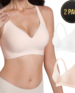 Women's Jelly Gel Bra, Seamless Wireless Full-Coverage T-Shirt Bra with Gentle Lift, Wirefree Everyday Support, S-3XL Qeldulk