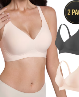 Women's Jelly Gel Bra, Seamless Wireless Full-Coverage T-Shirt Bra with Gentle Lift, Wirefree Everyday Support, S-3XL Qeldulk